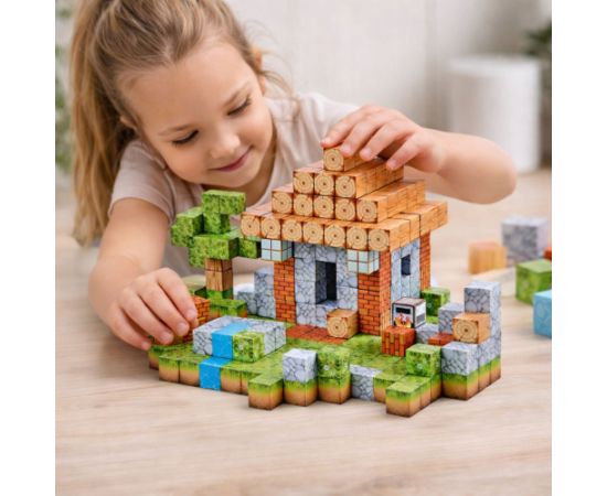 Leantoys Magnetic Construction Blocks Cubes Square World 3D 312 pcs. Jaunumi, Bērnu preces