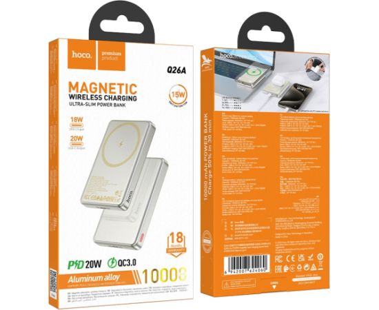 External battery Power Bank Hoco Q26A PD20W Magnetic 10000mAh gold Power Banks