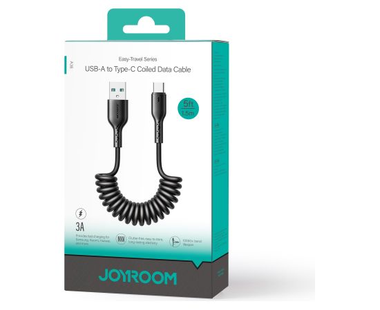 USB cable Joyroom SA38-AC3 USB to USB-C 3A 1.5m black Data USB kabeļi