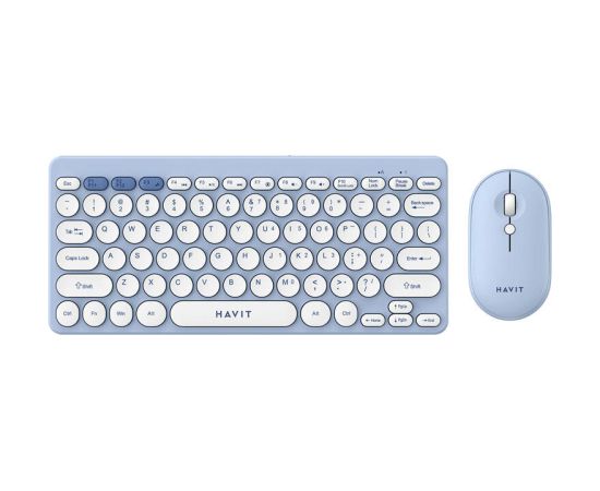Havit KB279GCM wireless 2-in-1 gaming set keyboard + mouse (blue) Klaviatūras