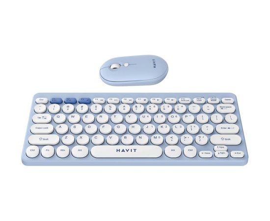 Havit KB279GCM wireless 2-in-1 gaming set keyboard + mouse (blue) Klaviatūras