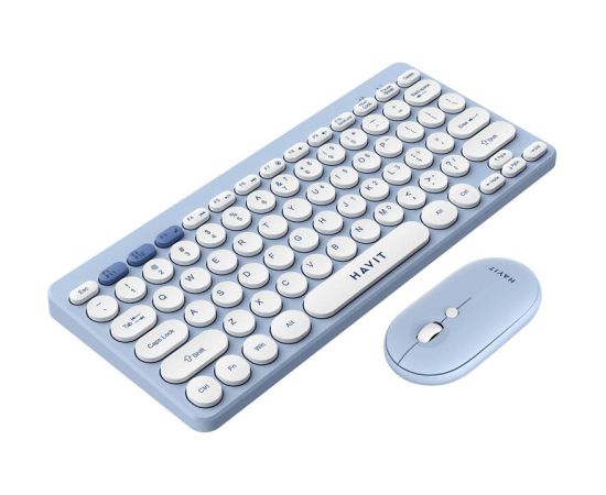 Havit KB279GCM wireless 2-in-1 gaming set keyboard + mouse (blue) Klaviatūras