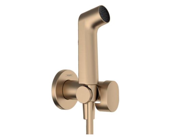 Hansgrohe rokas dušas komplekta Bidette 1jet S EcoSmart virsapmetuma daļa, brushed bronze Bidē jaucējkrāni