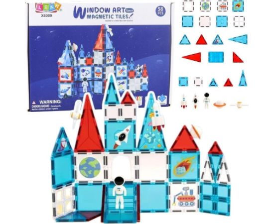 LeanToys Klocki konstrukcyjne magnetyczne 58el Конструкторы