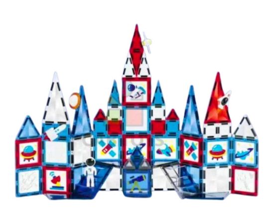 LeanToys Klocki Konstrukcyjne Magnetyczne Okienka Kosmiczne 90 el. Конструкторы