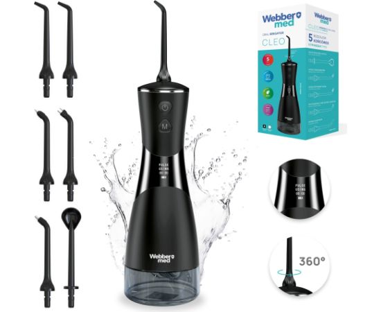 Haxe IRYGATOR DO ZĘBÓW BEZPRZEWODOWY DENTYSTYCZNY MOCNY 6 DYSZ 5 TRYBÓW WEBBER  Электрические зубные щетки