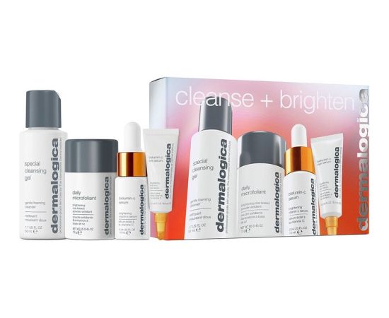Cleanse + Brighten Set Dermalogica: Special, Cleansing Gel, For Face, 50 ml + Daily Microfoliant, Exfoliating, Exfoliating Powder, 13 g + Biolumin-C, Vitamin C, Brightening, Serum, For Face, 10 ml + Biolumin-C, Illuminating, Eye Serum, 6 ml Unisex Dāvanu komplekti