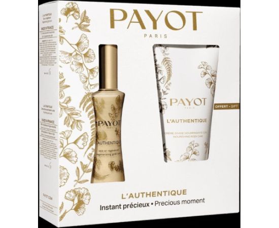 Set Payot: L'Authentique, Gold Micro-Particles, Regenerating, Cream, For Face, 50 ml + L'Authentique, Nourishing, Body Cream, 150 ml For Women Dāvanu komplekti