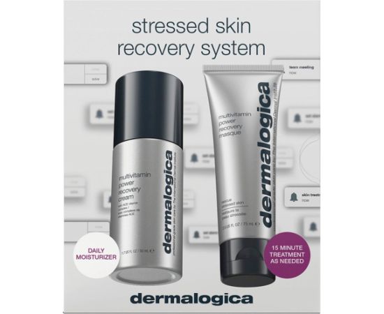 Dermalogica Stressed Skin Recovery System Set : Multivitamin Power Recovery, Recovery, Cream, For Face, 50 ml + Multivitamin Power Recovery, Anti-Stress, Cream Mask, For Face, 75 ml For Women Dāvanu komplekti