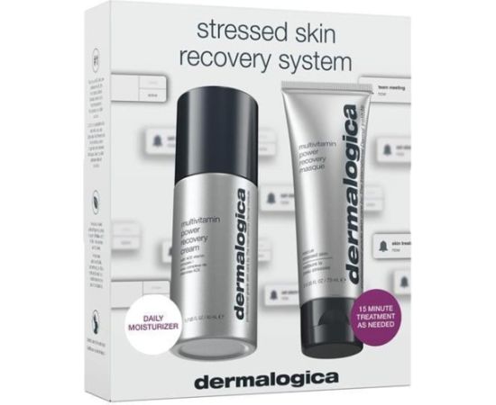 Dermalogica Stressed Skin Recovery System Set : Multivitamin Power Recovery, Recovery, Cream, For Face, 50 ml + Multivitamin Power Recovery, Anti-Stress, Cream Mask, For Face, 75 ml For Women Dāvanu komplekti