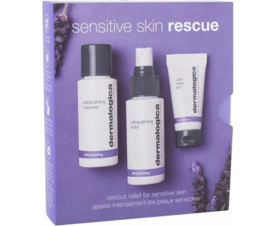 Dermalogica Sensitive Skin Rescue Kit Set Dermalogica: UltraCalming, Cleansing Gel, For Face, 50 ml + UltraCalming, Calming, Mist Lotion, For Face, 50 ml + UltraCalming, Glycerin, Hydrating, Day & Night, Gel, For Face, 15 ml Unisex Dāvanu komplekti