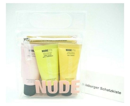 Nudestix 3-Step Citrus Renew Set Nudestix: Lemon-Aid Detox & Glow, Paraben-Free, Anti-Dullnes, Peeling Lotion, 20 ml + Nudeskin Citrus-C, Moisturizing, Cream Mask, For Face, 20 ml + Nudeskin, Citrus, Cleansing Balm, For Face, 20 ml For Women Dāvanu komplekti