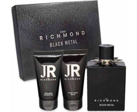John Richmond Set John Richmond: Black Metal, Natural, Cleansing, Shower Gel, 50 ml + Black Metal, Body Lotion, 50 ml + Black Metal, Eau De Parfum, For Men, 100 ml For Men Dāvanu komplekti