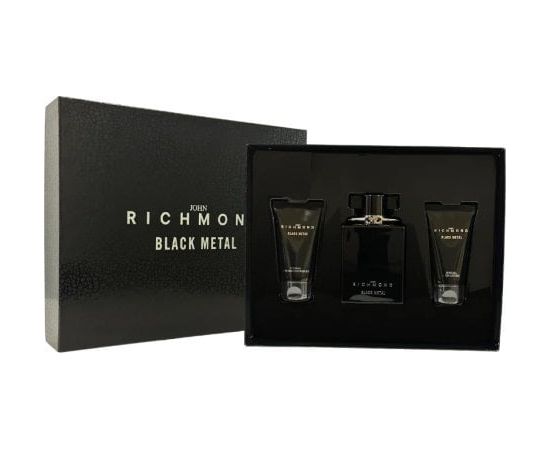 John Richmond Set John Richmond: Black Metal, Natural, Cleansing, Shower Gel, 50 ml + Black Metal, Body Lotion, 50 ml + Black Metal, Eau De Parfum, For Men, 100 ml For Men Dāvanu komplekti