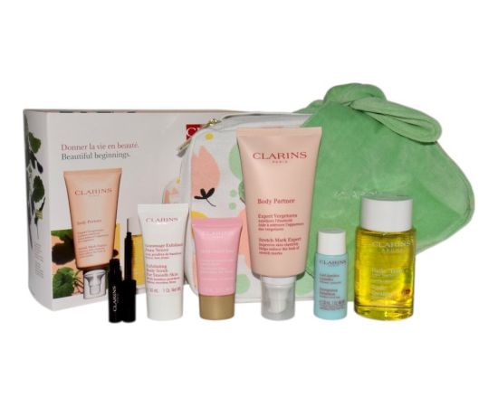 Clarins Clarins Set (Body Partner 175 ml+ Tonic Treatment Oil 100 ml+ Body Scrub 30 ml+ Energizing Emulsion 30 ml+ Day Cream 15 ml+ Mascara 3 ml) Духи и косметика