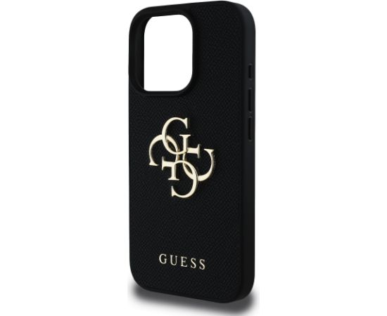 Guess PU Grained 4G Metal Logo Maciņš priekš Apple iPhone 16 Pro Neoriģinālie Maciņi