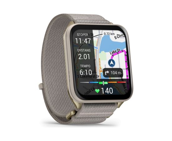 Garmin   Venu X1 Soft Gold with Titanium Caseback and French Grey Nylon Band Smart-Watch Умные часы