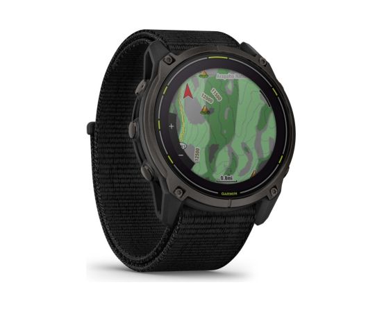 Garmin   Enduro 3 – 51 mm, Solar, Sapphire Carbon Gray DLC Titanium with Black UltraFit Nylon Strap Black Smart-Watch Умные часы