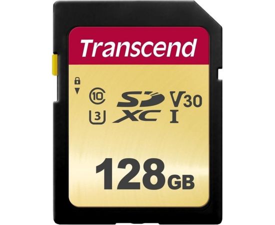 Memory card Transcend SDXC SDC500S 128GB CL10 UHS-I U3 Up to 95MB/S