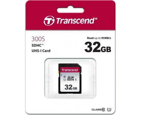 Memory card Transcend SDHC SDC300S 32GB CL10 UHS-I U1 Up to 95MB/S