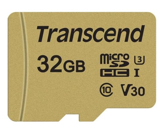 Memory card Transcend microSDHC USD500S 32GB CL10 UHS-I U3 Up to 95MB/S +adapter