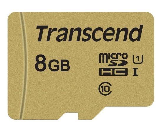 Memory card Transcend microSDHC USD500S 8GB CL10 UHS-I U1 Up to 95MB/S + adapter