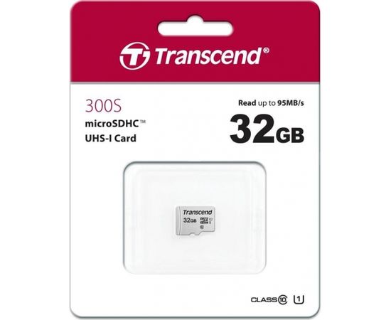 Memory card Transcend microSDHC USD300S 32GB CL10 UHS-I U1 Up to 95MB/S