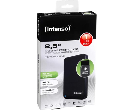 External HDD Intenso Memory Drive 2.5'' 1TB Black USB 3.0 with case