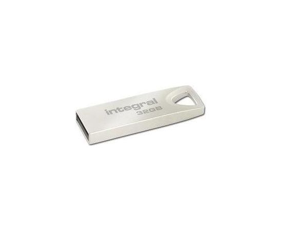 Flashdrive Integral Metal ARC 32GB, Capless, Designed to be carried on key ring