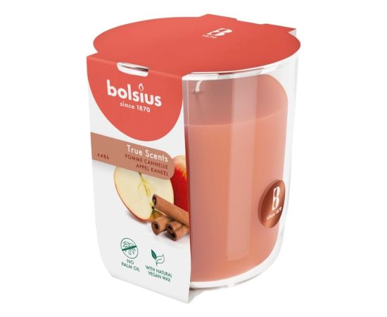Bolsius Ароматическая свеча в стеклянном стакане True Scents Ø97x85 мм, яблоко-коричное. Свечи и подсвечники