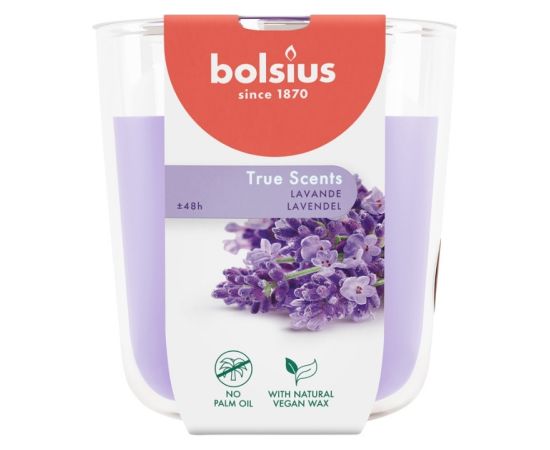 Bolsius Svece arom. stikla gl. True Scents Ø97x85mm lavender Sveces un svečturi