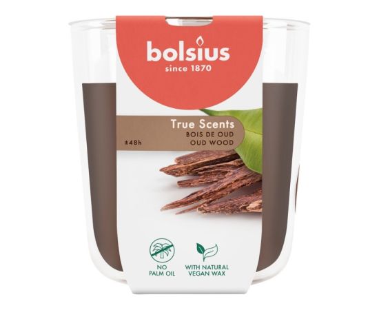 Bolsius Svece arom. stikla gl. True Scents Ø97x85mm oud wood Sveces un svečturi