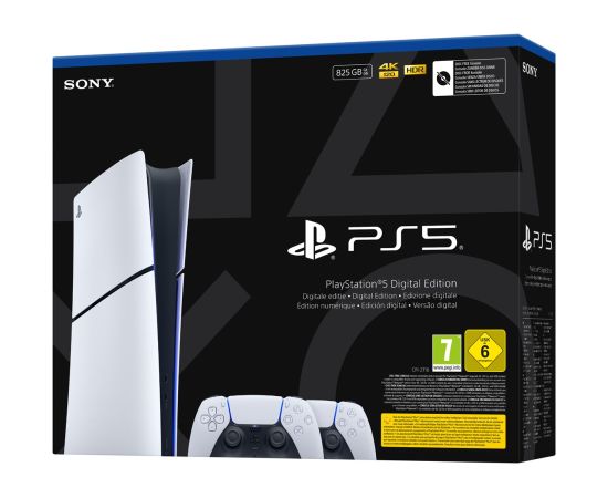 Sony Playstation 5 Slim Digital 825 GB Wi-Fi Black, White Игровые приставки
