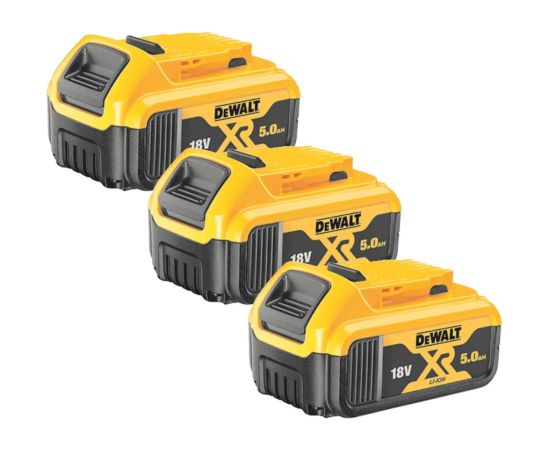 Akumulators DeWalt DCB184P3-XJ; 18 V; 5,0 Ah; Li-ion; 3 gab. Akumulatori