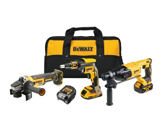 Instrumentu komplekts DeWalt DCK308DM-QW (DCF620 + DCG405 + DCH133) 18 V; 1x2,0/4,0 Ah akum.  Elektroinstrumentu komplekti