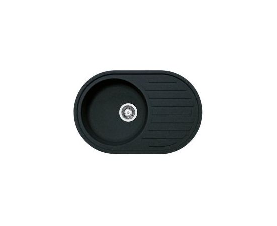 FRANKE ROG611 Iebūvējamā fragranīta virtuves izlietne 77x50cm Melna matēta Кухонные раковины