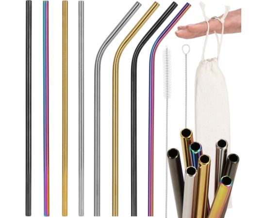 Metāla salmiņi Springos KI0031 10gab Citi virtuves piederumi