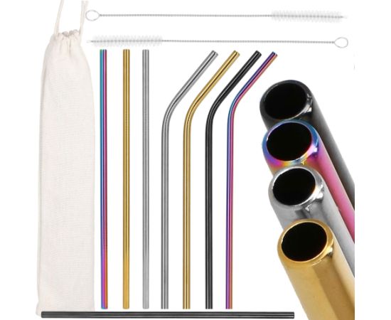 Metāla salmiņi Springos KI0031 10gab Citi virtuves piederumi