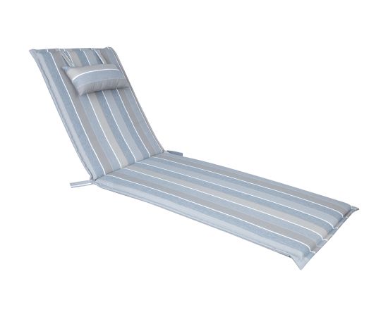 Cushion for chair WICKER 55x195x3cm, grey-beige stripe Новинки Для дома и сада 