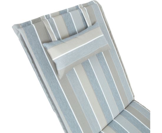 Cushion for chair WICKER 55x195x3cm, grey-beige stripe Новинки Для дома и сада 