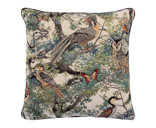 Spilvens HOLLY 45x45cm, putni mežā Jaunumi -Dārzam