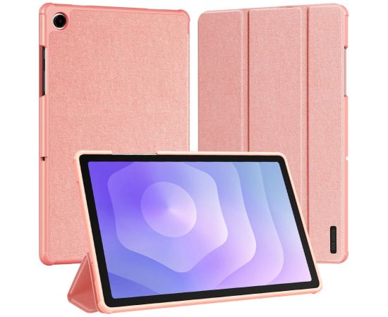 Dux Ducis   Galaxy Tab A9 Plus / Tab A11 Plus Domo Series Tri-fold Stand PU Leather Tablet Cover Pink Сумки, чехлы для планшетников