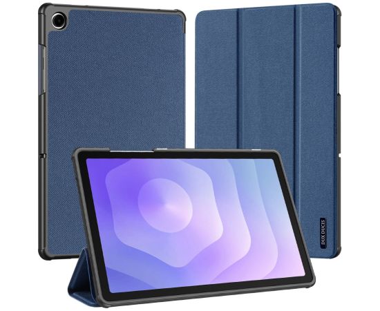 Dux Ducis   Galaxy Tab A9 Plus / Tab A11 Plus Domo Series Tri-fold Stand PU Leather Tablet Cover Blue Maki Planšetdatoriem