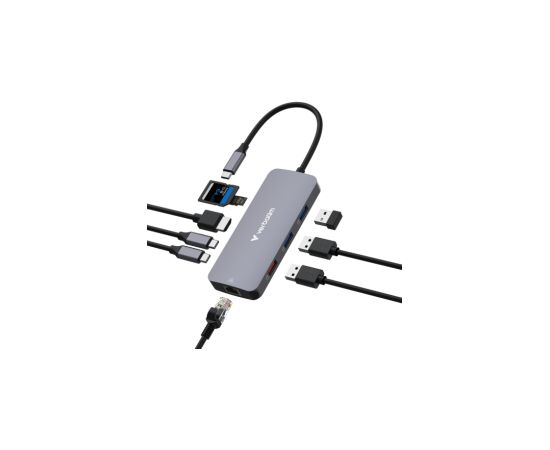 Dokstacija Verbatim USB-C Pro Multiport Hub 9 Port Usb HUB