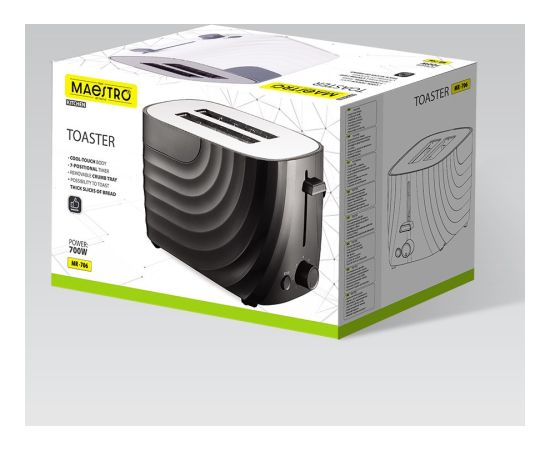 Maestro MR-706-BLACK Toaster Black Тостеры