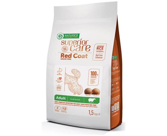 NATURE'S PROTECTION Superior Care Red Coat Grain Free Adult Small Lamb - dry dog ​​food - 1.5 kg Suņu barība
