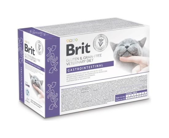 Brit VD Cat Pouch fillets in Gravy Gastrointest 12x85g Kaķu konservi