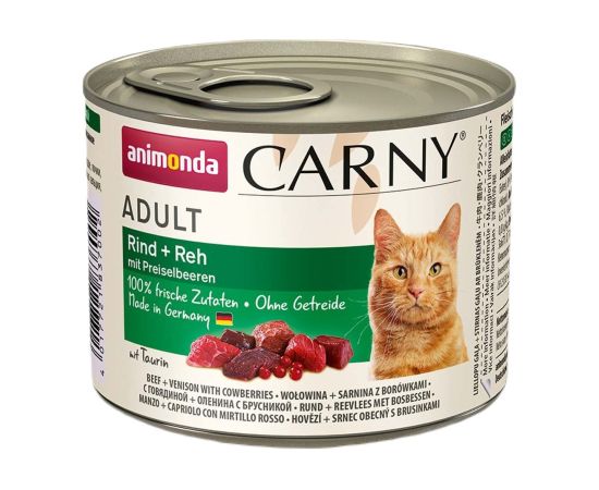 ANIMONDA Carny Adult Beef, venison and blueberries - wet cat food - 200g Kaķu konservi