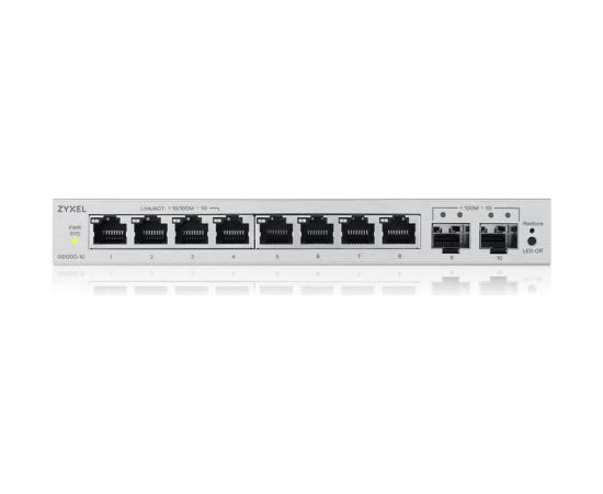 Zyxel GS1200-10v3 Managed L2 Gigabit Ethernet (10/100/1000) Desktop Grey Switch