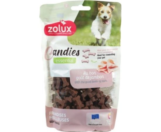 ZOLUX Miękkie przysmaki treningowe dla psa CANDIES mini kostki szynka 150g Suņu barība